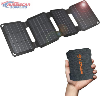 10W Foldable Mini Solar Panel Charger – Waterproof Portable Solar Power Bank for Camping, Hiking & Emergency Backup Charging AussieCarSupplies