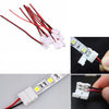 10x LED Strip Light Connectors for SMD 50505630, Single 2-Wire, 10mm PCB Board Adapter