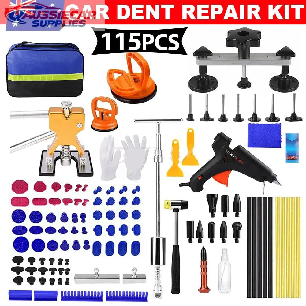 115PCS Paintless Dent Repair Kit – Car Dent Puller PDR Tool Set ...