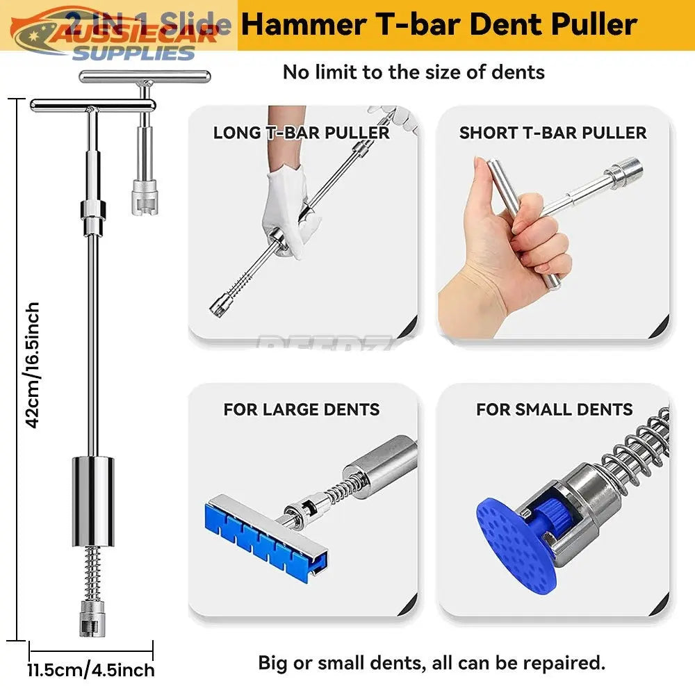 115PCS Paintless Dent Repair Kit – Car Dent Puller PDR Tool Set ...