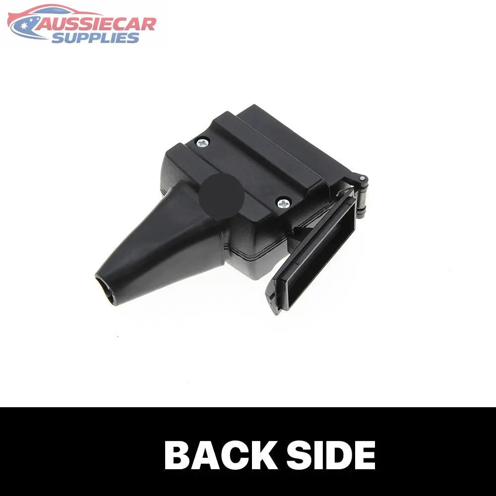 Black trailer hitch coupler on a white background with 'SuperTrailer ...