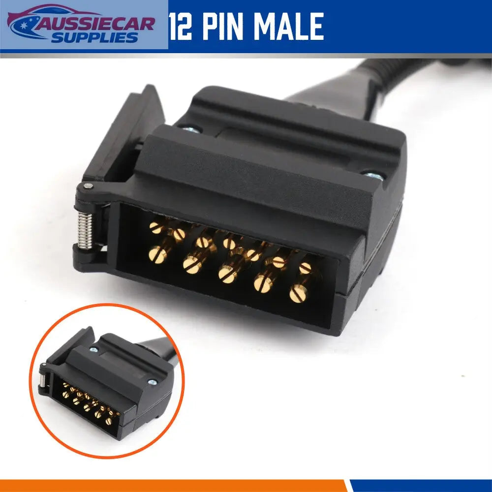 12 Pin Male to 7 Pin Flat Female Trailer Adapter | Plug & Play Caravan ...