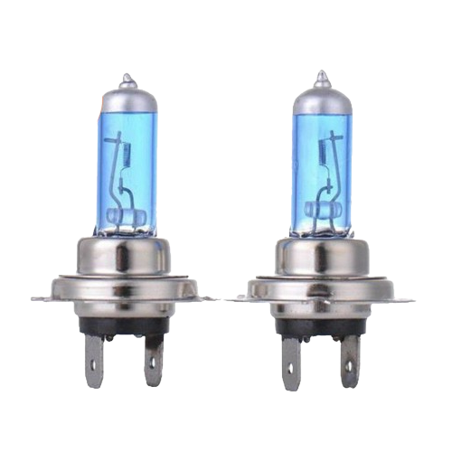 12V H7 55W Xenon White Halogen Car Headlight Bulbs - 6000K, 1 Pair