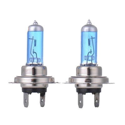 12V H7 55W Xenon White Halogen Car Headlight Bulbs - 6000K, 1 Pair