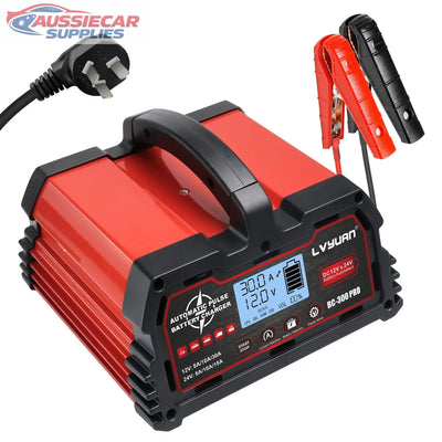 20A 25A 30A 40A Smart Battery Charger & Maintainer 12V/24V | LiFePO4 AGM GEL Lead Acid Battery Charger with Repair Mode