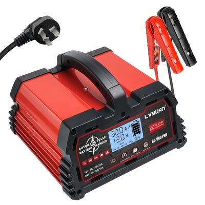 20A 25A 30A 40A Smart Battery Charger & Maintainer 12V/24V | LiFePO4 AGM GEL Lead Acid Battery Charger with Repair Mode AussieCarSupplies