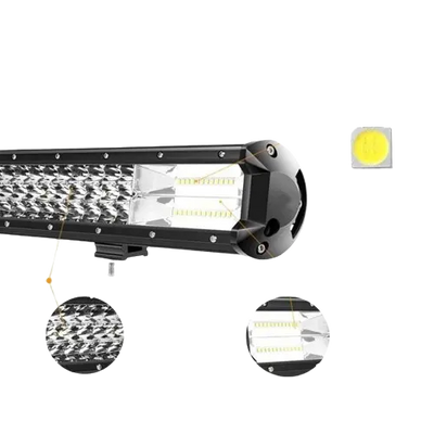 20” Triple Row LED Light Bar Combo Beam with 23” Number Plate Frame & Wiring Kit