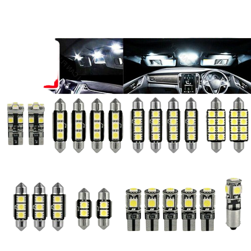 23x 12V LED Festoon Interior White Light Bulb 5050 5SMD for Car Auto Dome Globe