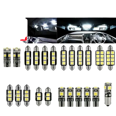 23x 12V LED Festoon Interior White Light Bulb 5050 5SMD for Car Auto Dome Globe