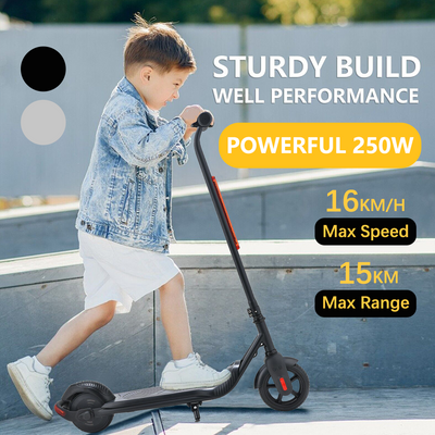 250W Kids Electric Scooter Foldable E Scooter 16KM/H 15KM Range with LED AussieCarSupplies