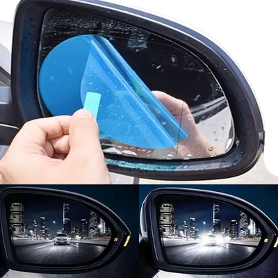 2 Pack Rainproof Anti Fog  Anti Glare Rearview Mirror Film Covers