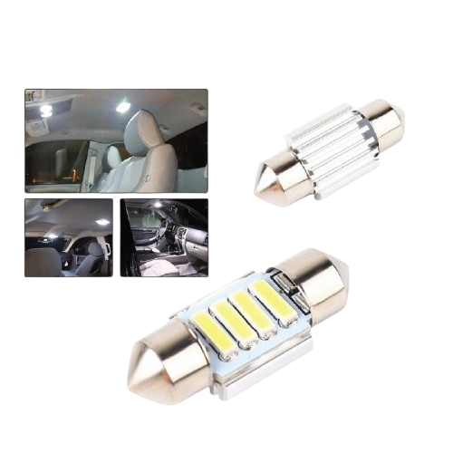 2 x 31MM 7020 4SMD LED Interior Dome Map Light Bulb Globe 12V Car 4WD