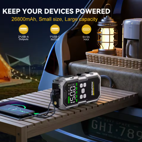 150PSI Car Jump Starter with 7000A Peak, Air Pump & Power Bank