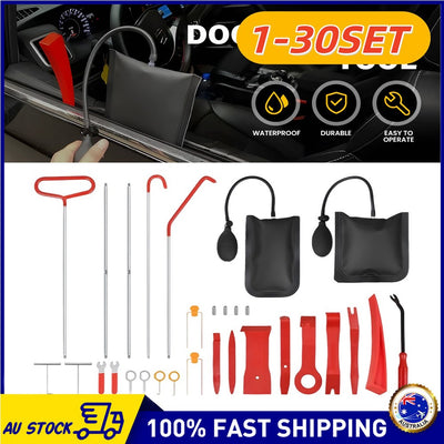 31Pcs Emergency Car Door Opening Tool Kit | Air Wedge, Long Reach Grabber & Non-Marring Wedges AussieCarSupplies