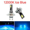 2Pcs Super Bright H4 H7 LED Headlight Bulbs 80W  12000LM Car Motorcycle Fog Lamps 12V 24V