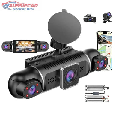 360° Car DVR Dash Cam 4 Lens WiFi GPS Parking Monitor AussieCarSupplies