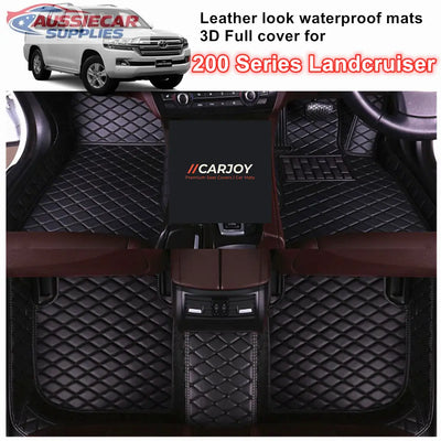 3D Waterproof Car Floor Mats for Toyota LandCruiser 200 Series (Black) | Custom Fit Luxury Floor Liners