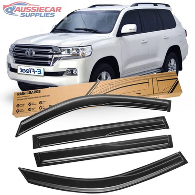4PCS Window Visors Weather Shields Rain Guards for Toyota LandCruiser 200 Series (2007–2021) | ABS Wind Deflectors