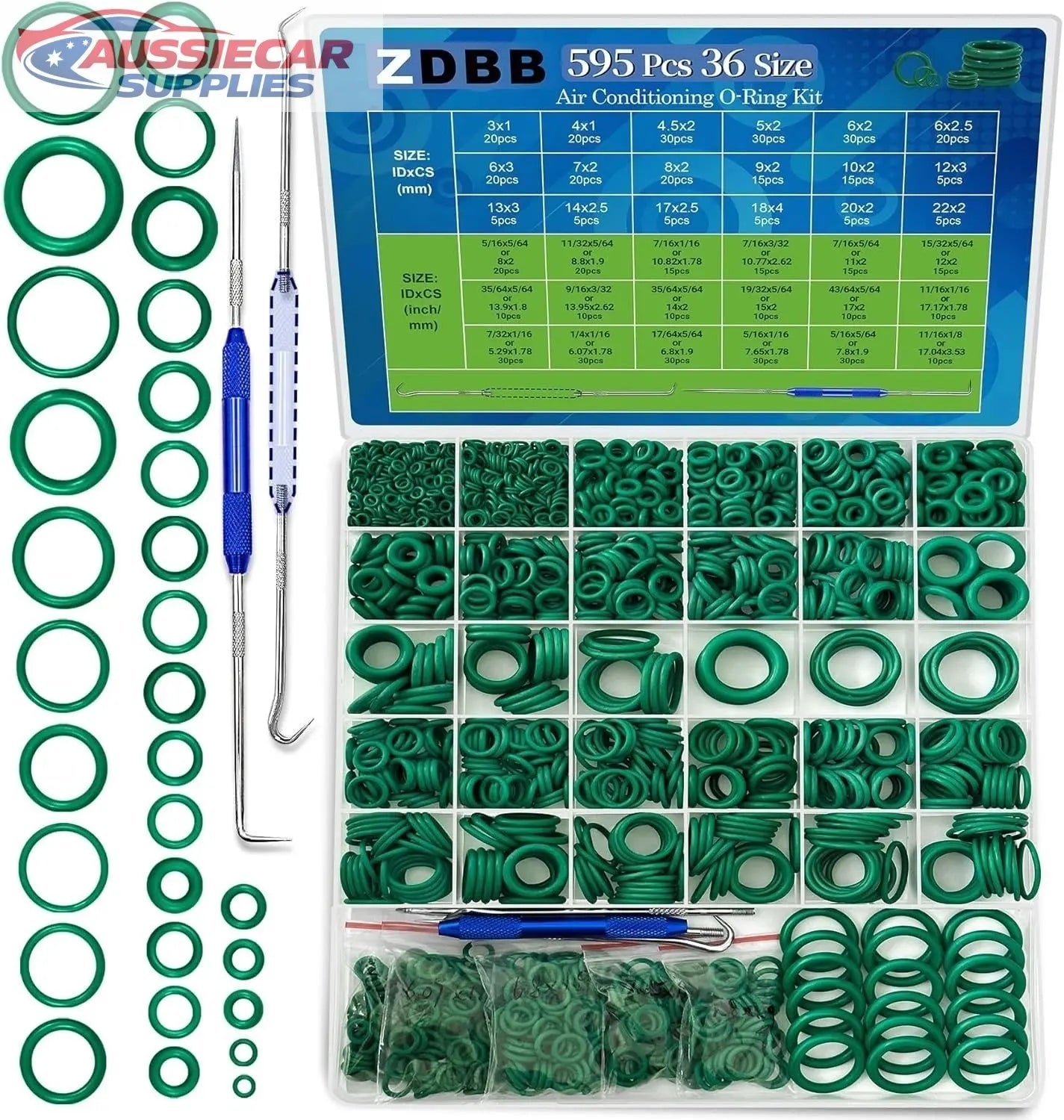 595-Piece Automotive A/C O-Rings Kit – SAE & Metric Air Conditioning ...