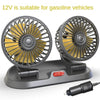 360° Adjustable Dual Head Car Cooling Fan  5V,12V,24V USB