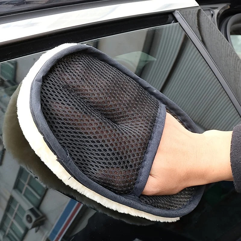 Microfiber Wool Car Washing Glove