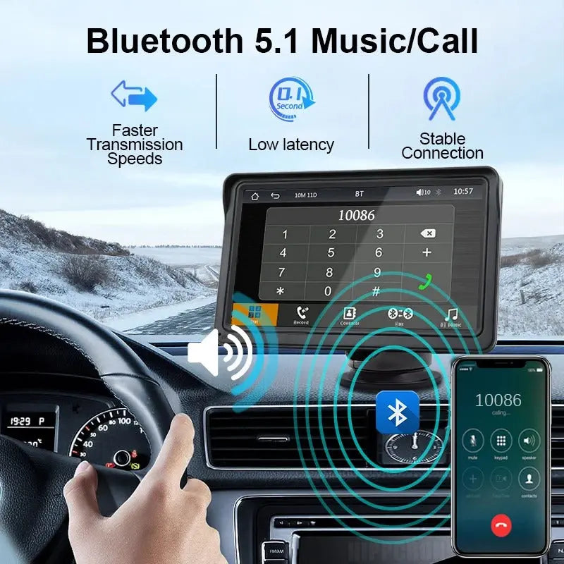 7 Inch Universal Car Radio Wireless CarPlay Android Auto Screen ...