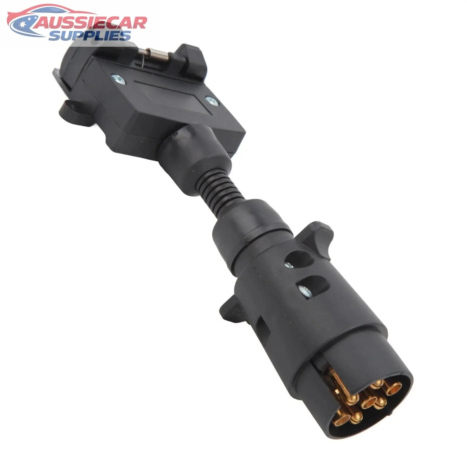 7 Pin Round Male to 7 Pin Flat Female Trailer Adapter | Plug & Play ...