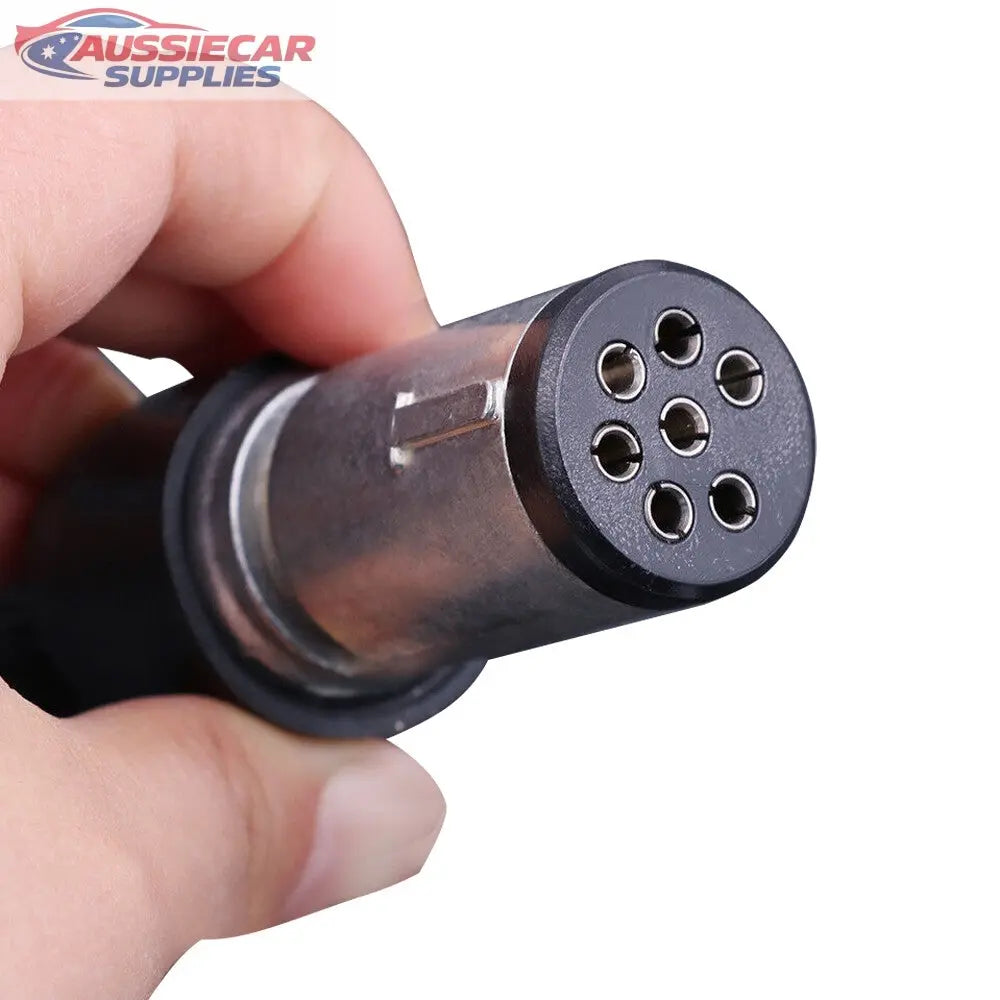 7 Pin Trailer Plug Set Male & Female Round | Metal Connector Kit for ...