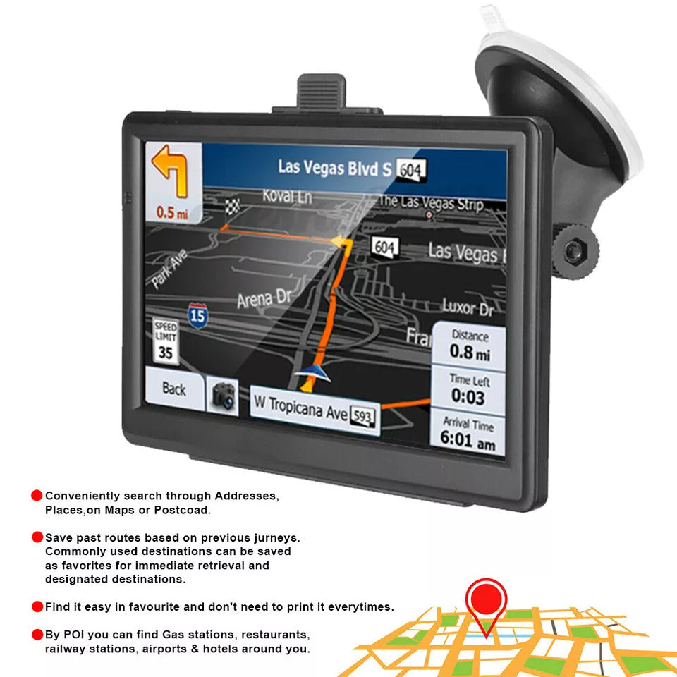 7 Inch Portable GPS Navigation for Trucks and Cars with Lifetime Free AU Map Updates