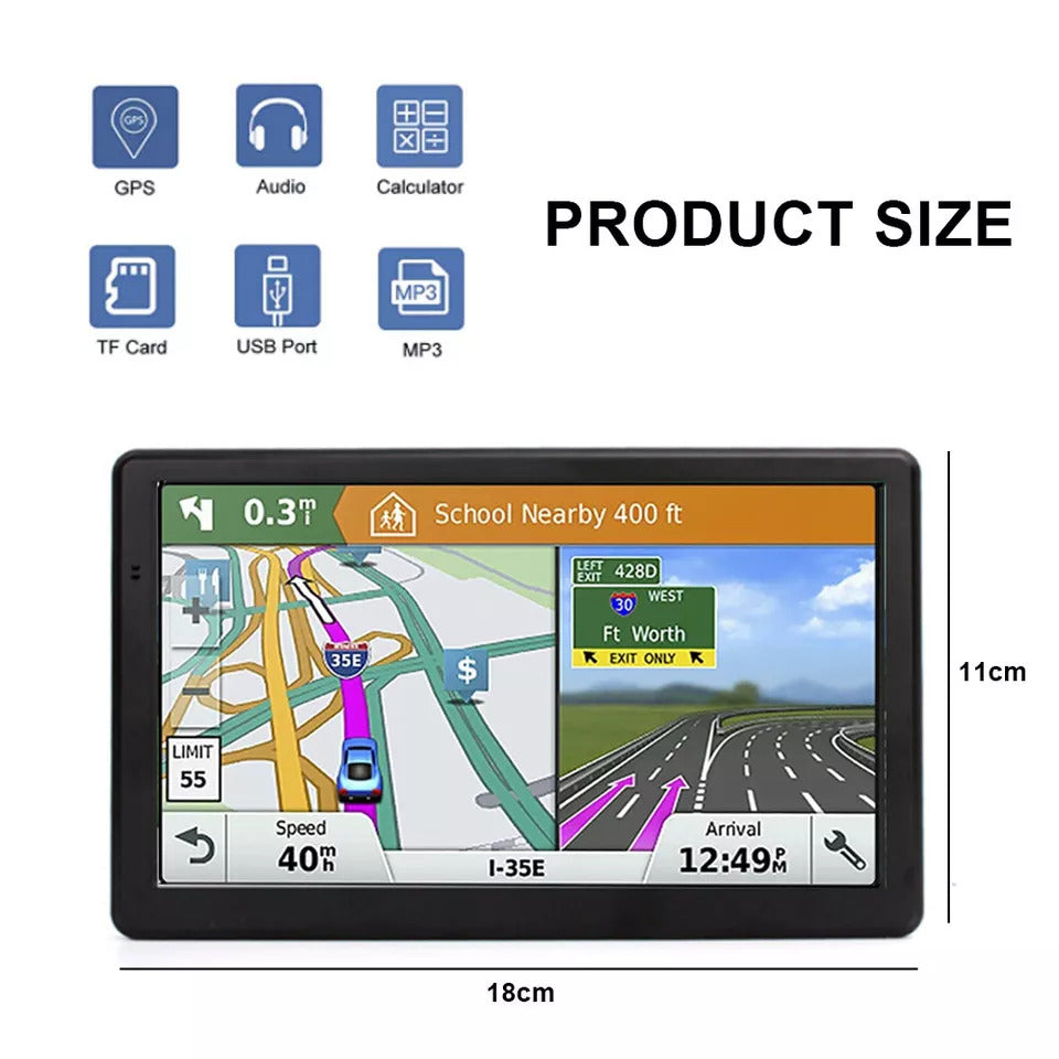 7 Inch Portable GPS Navigation for Trucks and Cars with Lifetime Free AU Map Updates