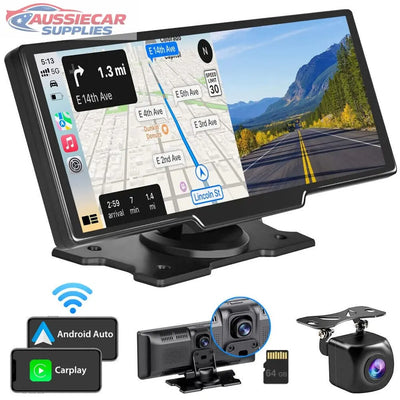 9.3" Portable Wireless Apple CarPlay & Android Auto Touch Screen + Camera