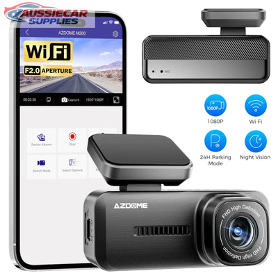 AZDOME M200 WiFi Dash Cam 1080P FHD Car Camera Night Vision G-Sensor Parking Monitor