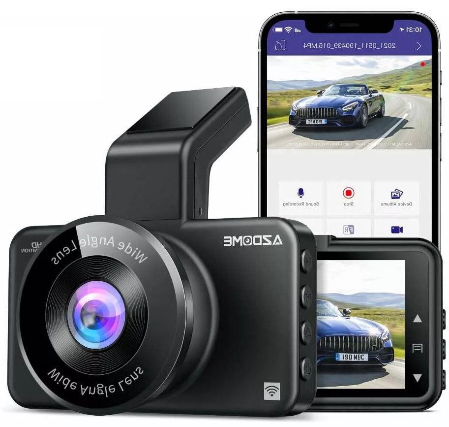 AZDOME WiFi Dash Cam 1080P FHD with ADAS, G Sensor, Night Vision & Parking Mode
