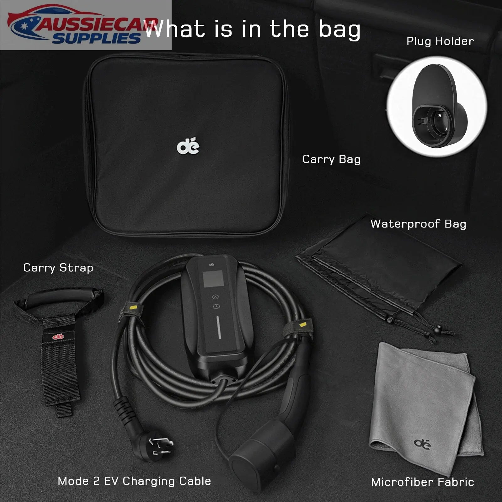 BYD EV充電器 バッグ付き BYD 6M Portable EV Charger Type 2 – 15A AU Plug 3.5kW - – Aussie
