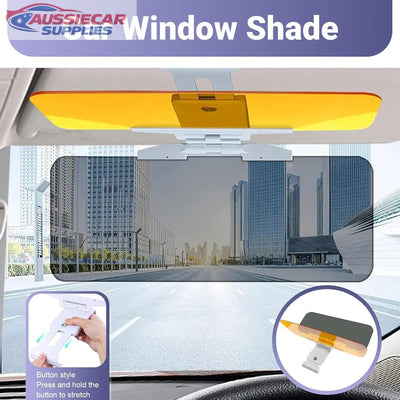 Car Anti-Glare Sun Visor Day Night | Dual Lens Headlight Shield Driving Visor Extension AU AussieCarSupplies