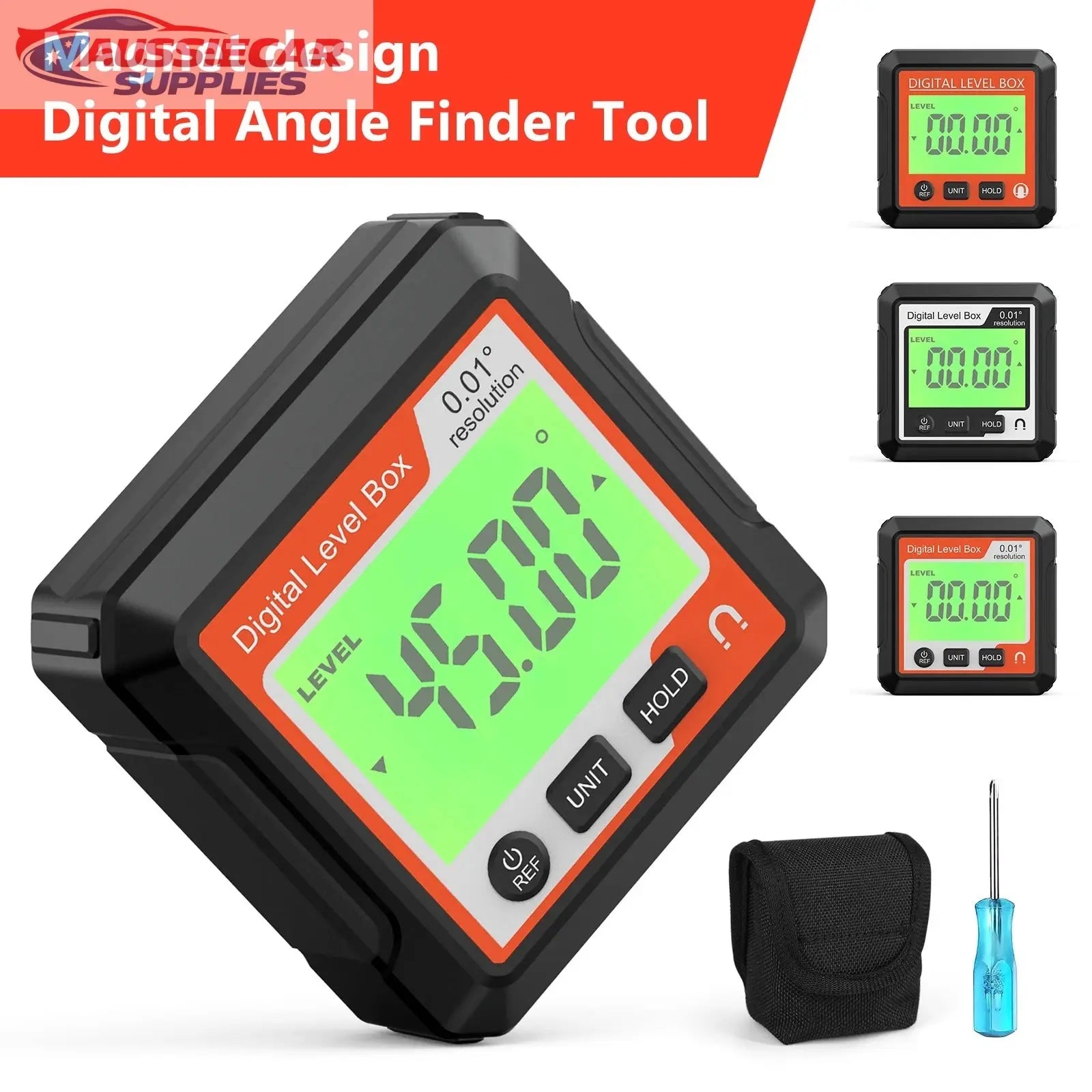 Digital Level Angle Gauge 360° Magnetic Electronic Protractor ...