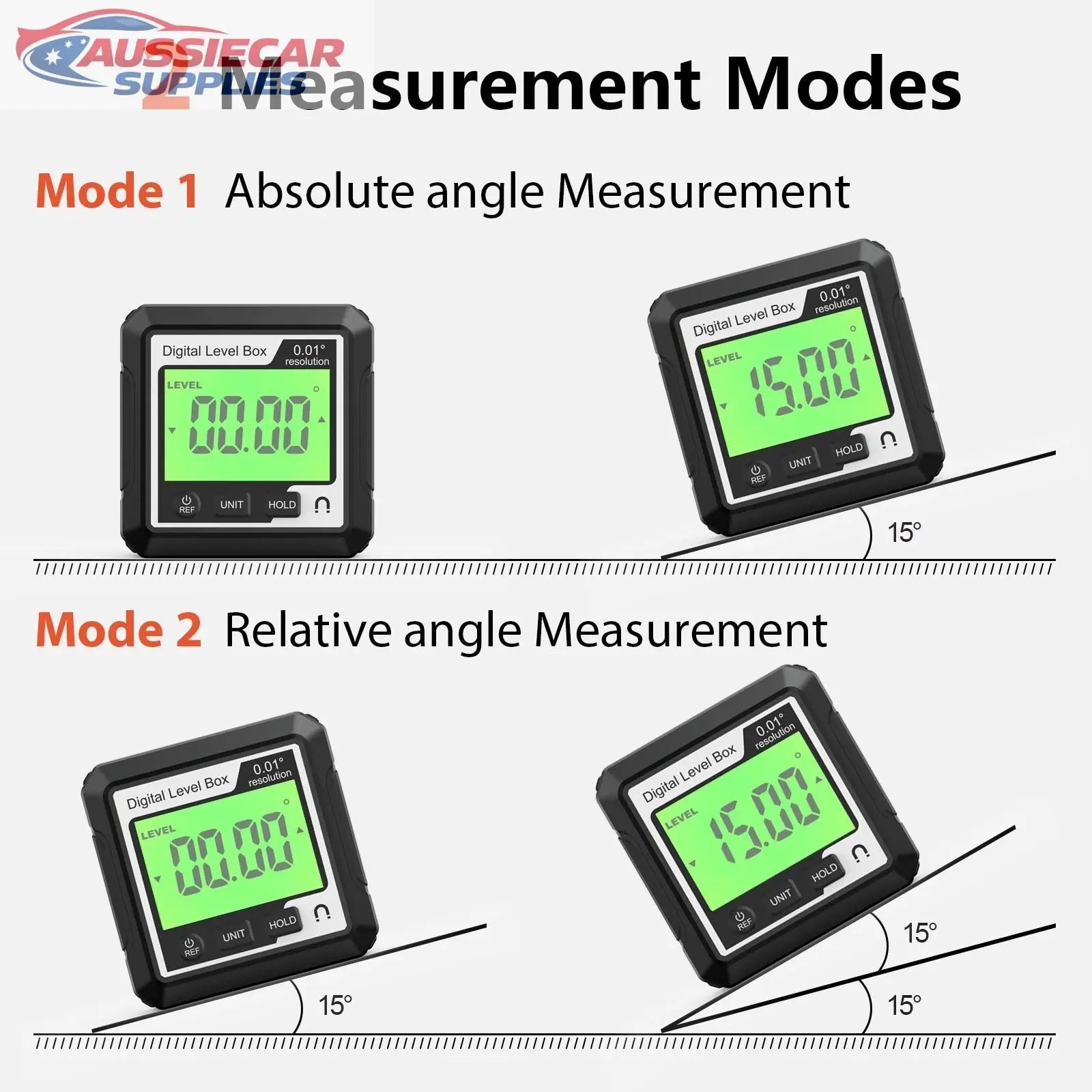 Digital Level Angle Gauge 360° Magnetic Electronic Protractor ...