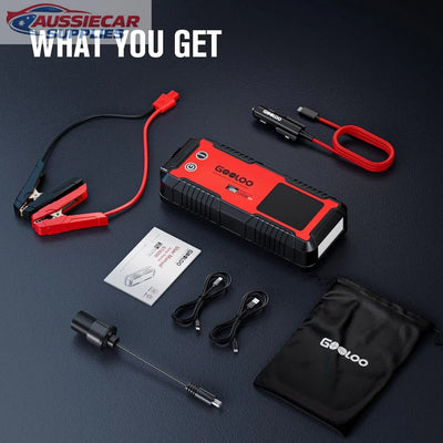 GOOLOO GT6000 6000A Car Jump Starter 12V 12L Diesel Booster Pack 100W Fast Charging Power Bank with Case