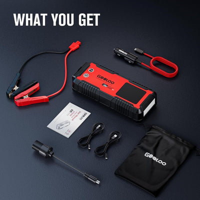 GOOLOO GT6000 6000A Car Jump Starter 12V 12L Diesel Booster Pack 100W Fast Charging Power Bank with Case AussieCarSupplies