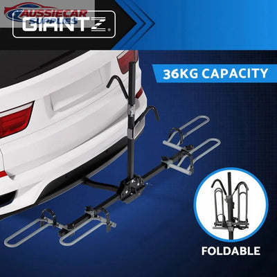 Giantz 2 Bike Carrier Rack Hitch Mount Foldable Platform Rear Car Bicycle Rack 2 Inch