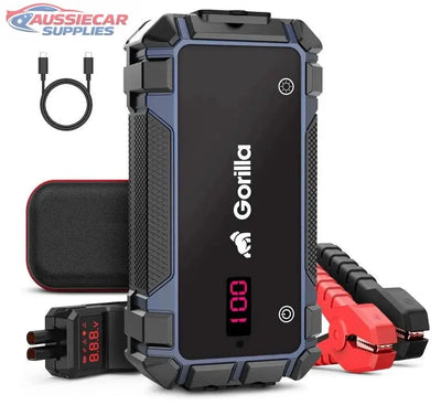 Gorilla 20,000mAh 4000A Jump Starter Kit | IP65 Waterproof Car Battery Booster Power Bank for Petrol & Diesel Vehicles