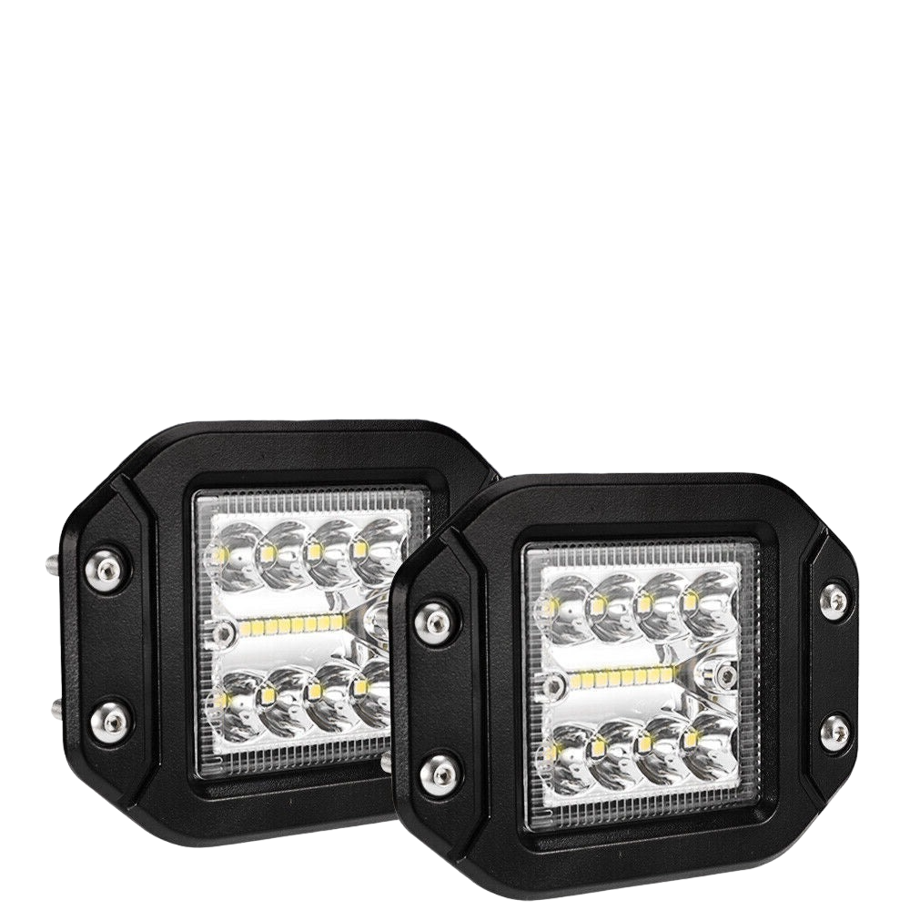 2x 5 inch  Osram Square LED Work Lights, Flush Mount 12V 4x4 Reverse Lamps