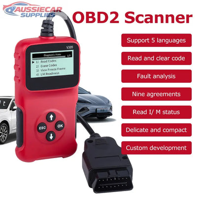 OBD2 Scanner Diagnostic Tool – Car Fault Code Reader with Live Data, I/M Readiness & Engine Light Reset (Copy) AussieCarSupplies