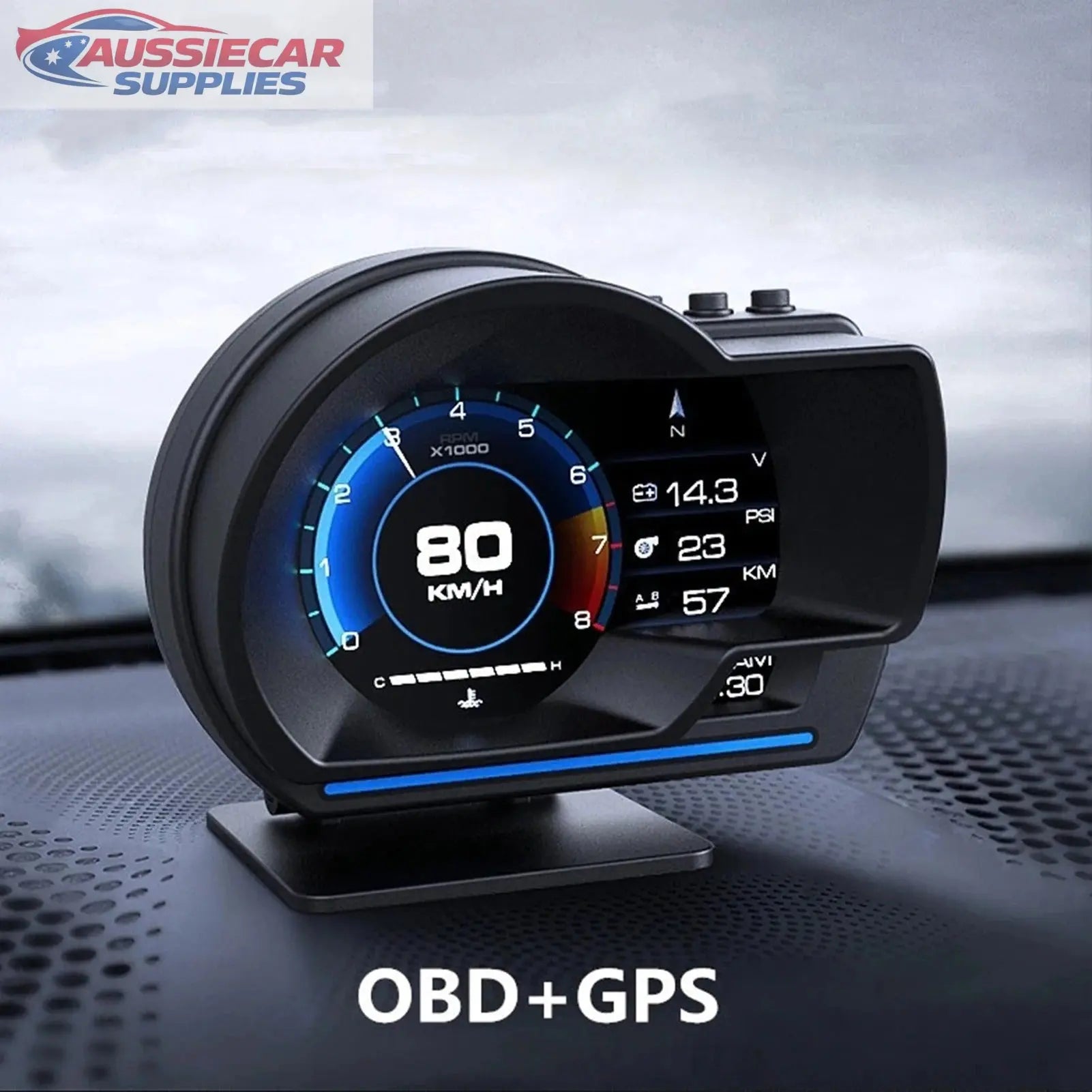 OBD2 + GPS Car Head Up Display Smart HUD Speedometer AussieCarSupplies