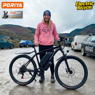 PORIYA 26" 1500W Electric Mountain Bike 48V 10Ah – 40KM/H E-MTB Full Suspension Shimano 7 Speed AussieCarSupplies