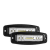 Pair of 7-Inch 12V Flush Mount LED Work Light Bars: Combo Beam for Reverse and Fog Lights