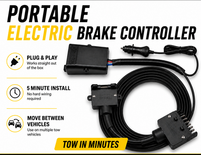 Portable Electric Brake Controller Kit – Plug & Play 5 Minute Setup AussieCarSupplies