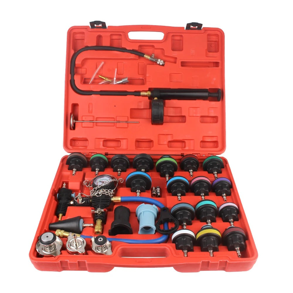 Radiator Pressure Tester and Vacuum Cooling System Leak Detector Tool for Car Water Tank Inspection