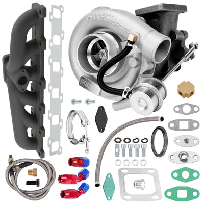 TD42 Turbo Kit T3 Turbocharger Exhaust Manifold Nissan Patrol GQ GU 4.2L Diesel Oil Cooled AussieCarSupplies