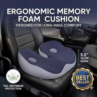 Universal Memory Foam Car Seat Ergonomic AussieCarSupplies